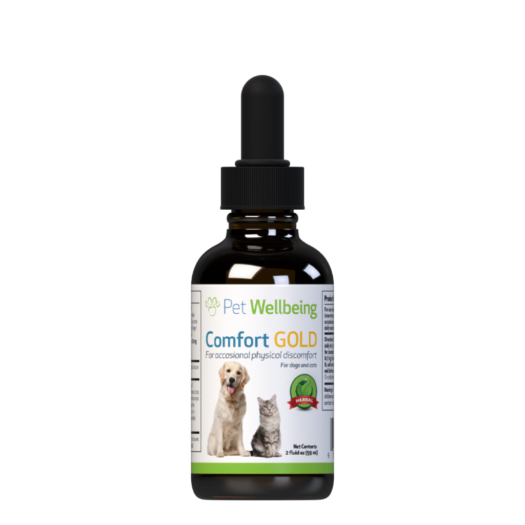 Pet Wellbeing - Comfort Gold - for Occasional Physical Discomfort in Cats & Dogs (2fl oz / 59ml)