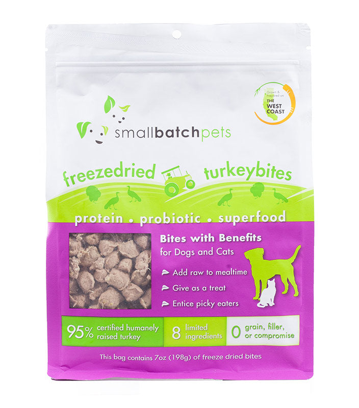 Smallbatch - Freeze Dried Turkey Bites  - 198g (Protein + Probiotic + Superfoods)